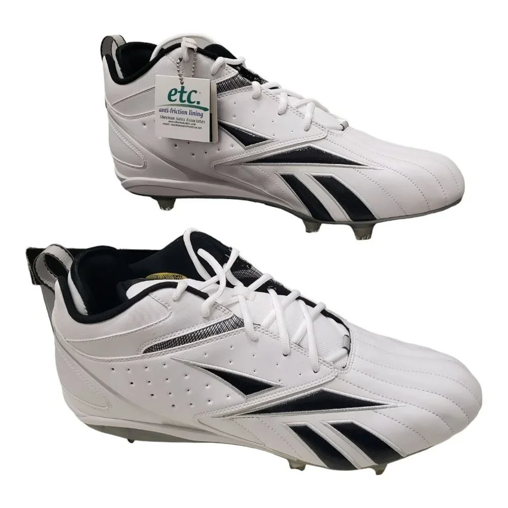 Mens Reebok Pro Full Blitz KFS II H D NFL Equip White‎ Football Cleats Shoes 15